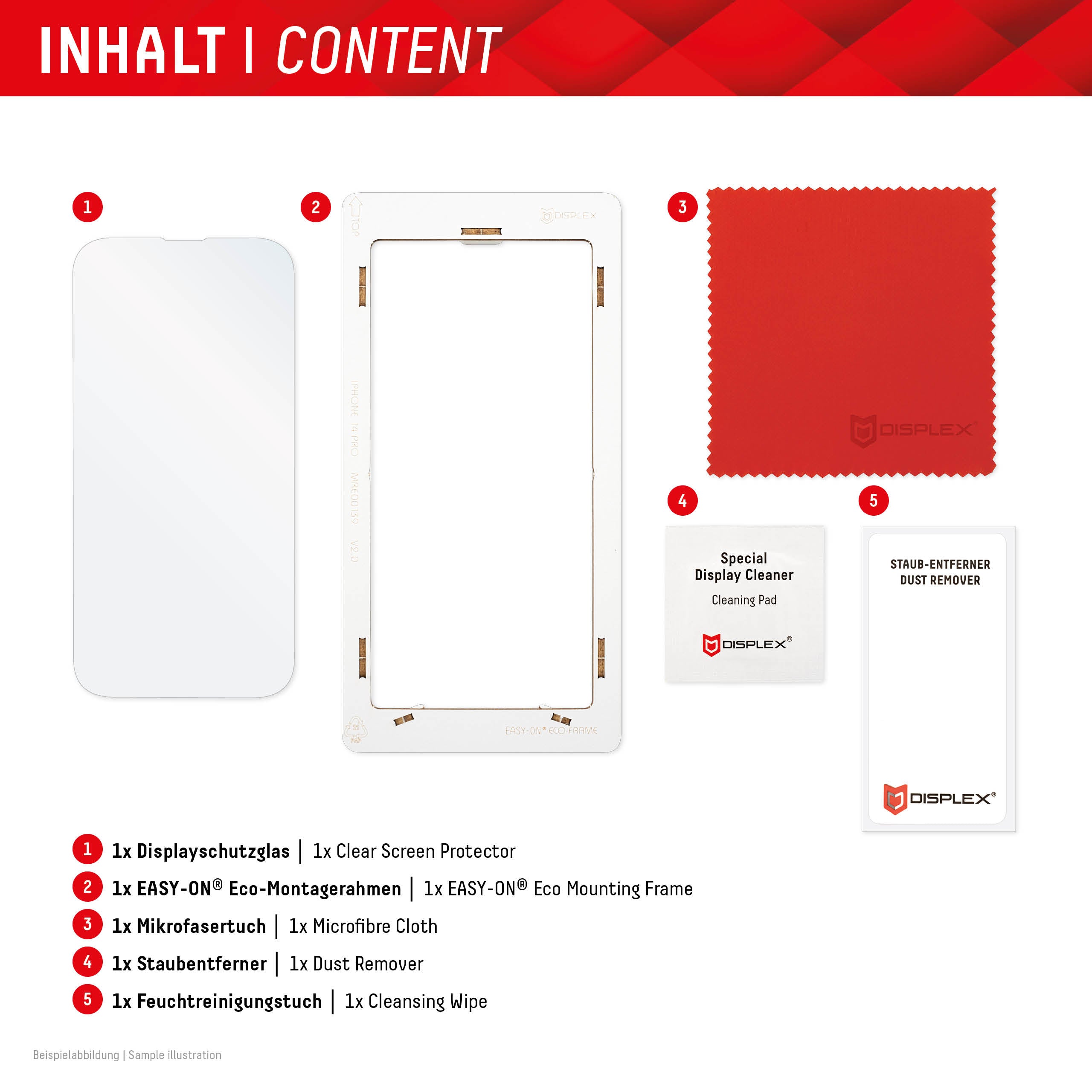 Φιλμ οθόνης - Displex - Premium Πραγματικό Γυαλί 2D (iPhone και Samsung) Περιλαμβάνεται κιτ εύκολης εφαρμογής