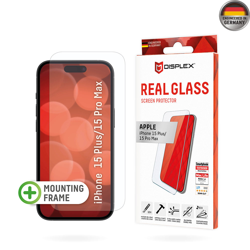 Φιλμ οθόνης - Displex - Premium Real Glass 2D (iPhone και Samsung) Περιλαμβάνεται κιτ εύκολης εφαρμογής