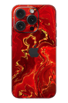 Skin iPhone - Red Gold Marble