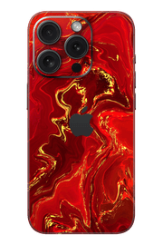 Skin iPhone - Κόκκινο Χρυσό Μάρμαρο